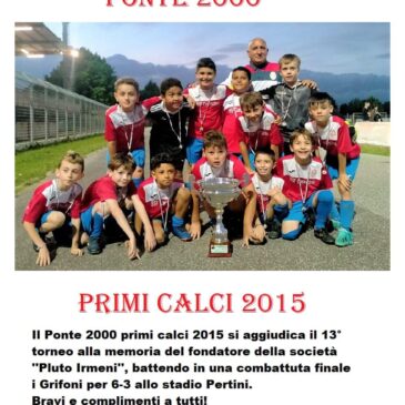 Primi calci 2015 vince il trofeo “Pluto Irmeni”