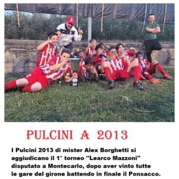 Pulcini A 2013 vincono il primo torneo Mazzoni